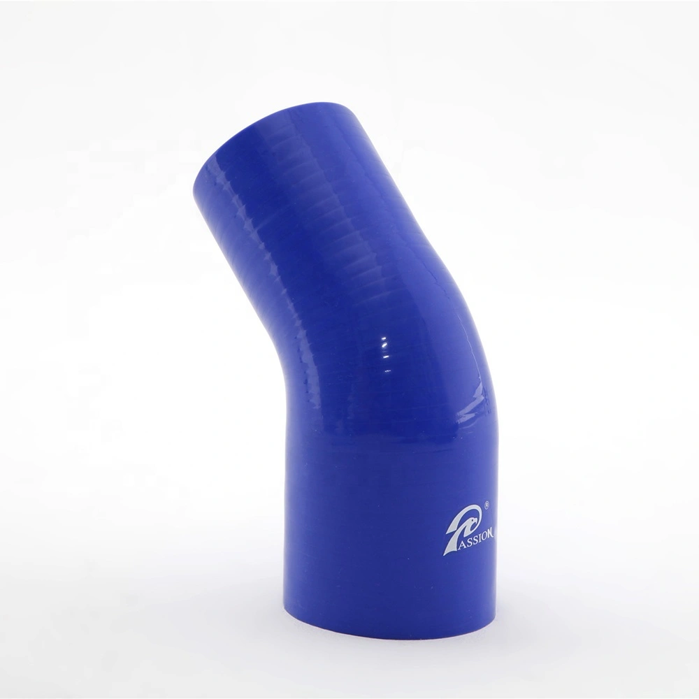Paishun - Red/Blue Color Flexible Factory Tube 45 Degree Elbow Reducer Silicone Hose 45 Degree Elbow Hose 1