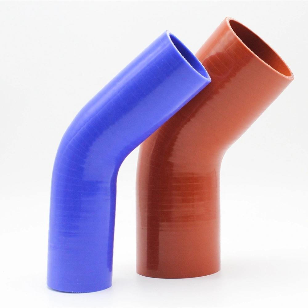 Paishun - 45 Degree 2 inch to 2.5 inch Blue/Red Factory Reducer Elbow Silicone Turbo Hose 45 Degree Elbow Hose 1