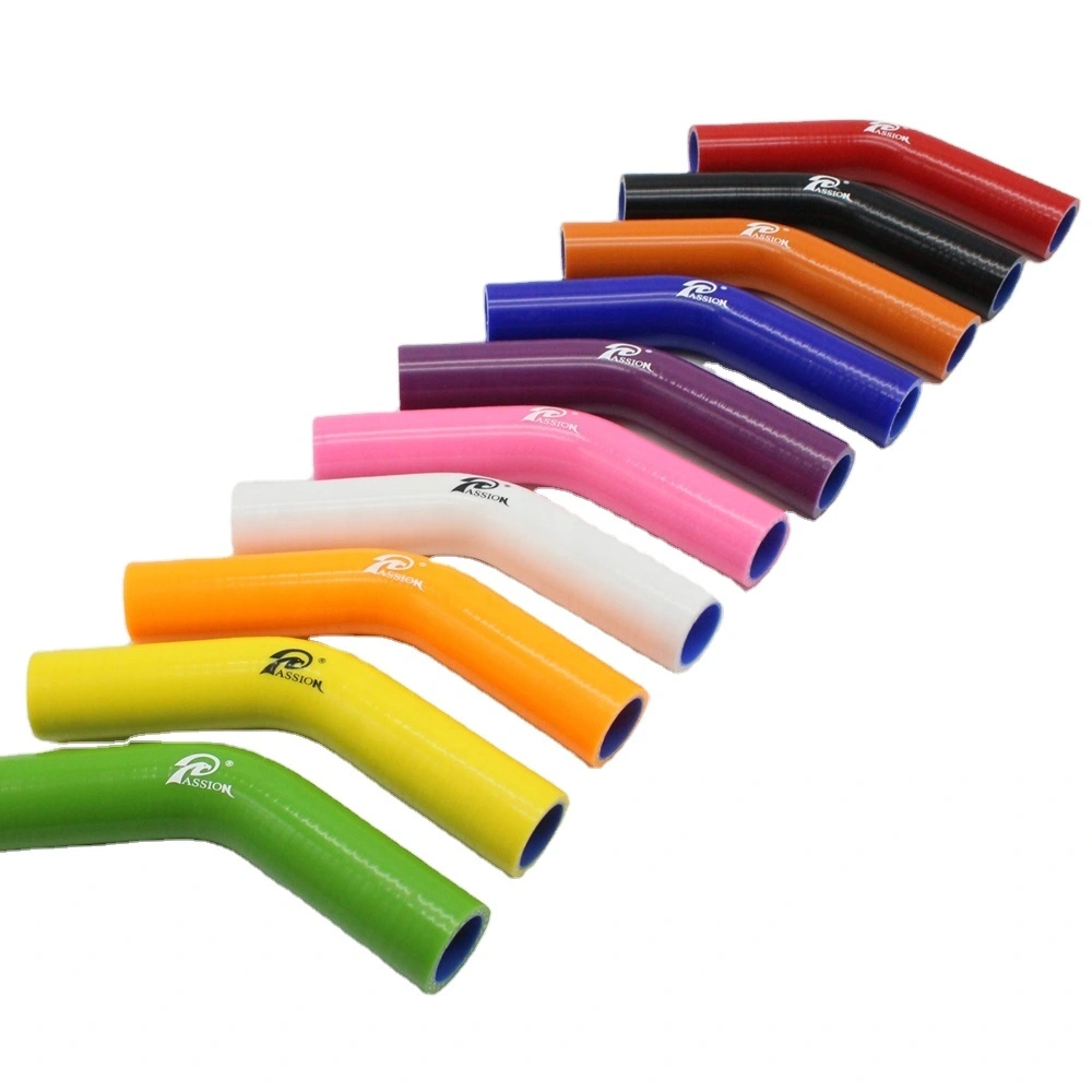 Paishun - High Temperature Resistance Colored Silicone Tubing 45 Degree Elbow Reducer Silicone Hose 45 Degree Elbow Hose 1