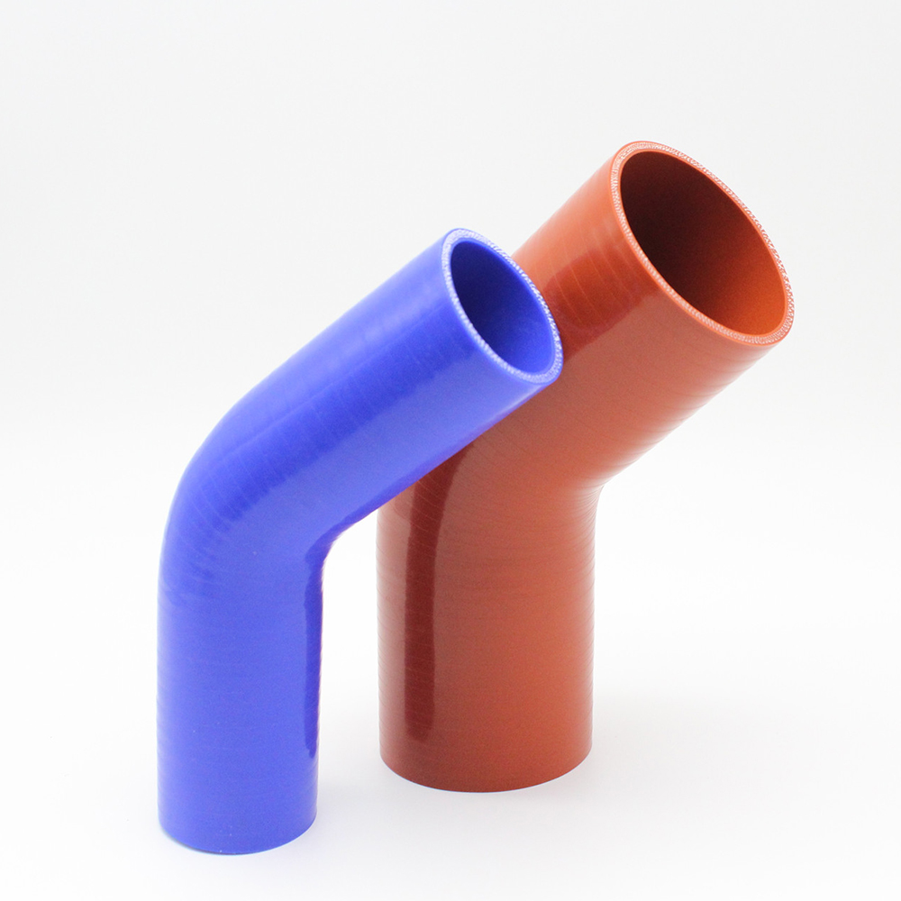 Paishun - High Temperature Resistance Colored Silicone Tubing 45 Degree Elbow Reducer Silicone Hose 45 Degree Elbow Hose 12
