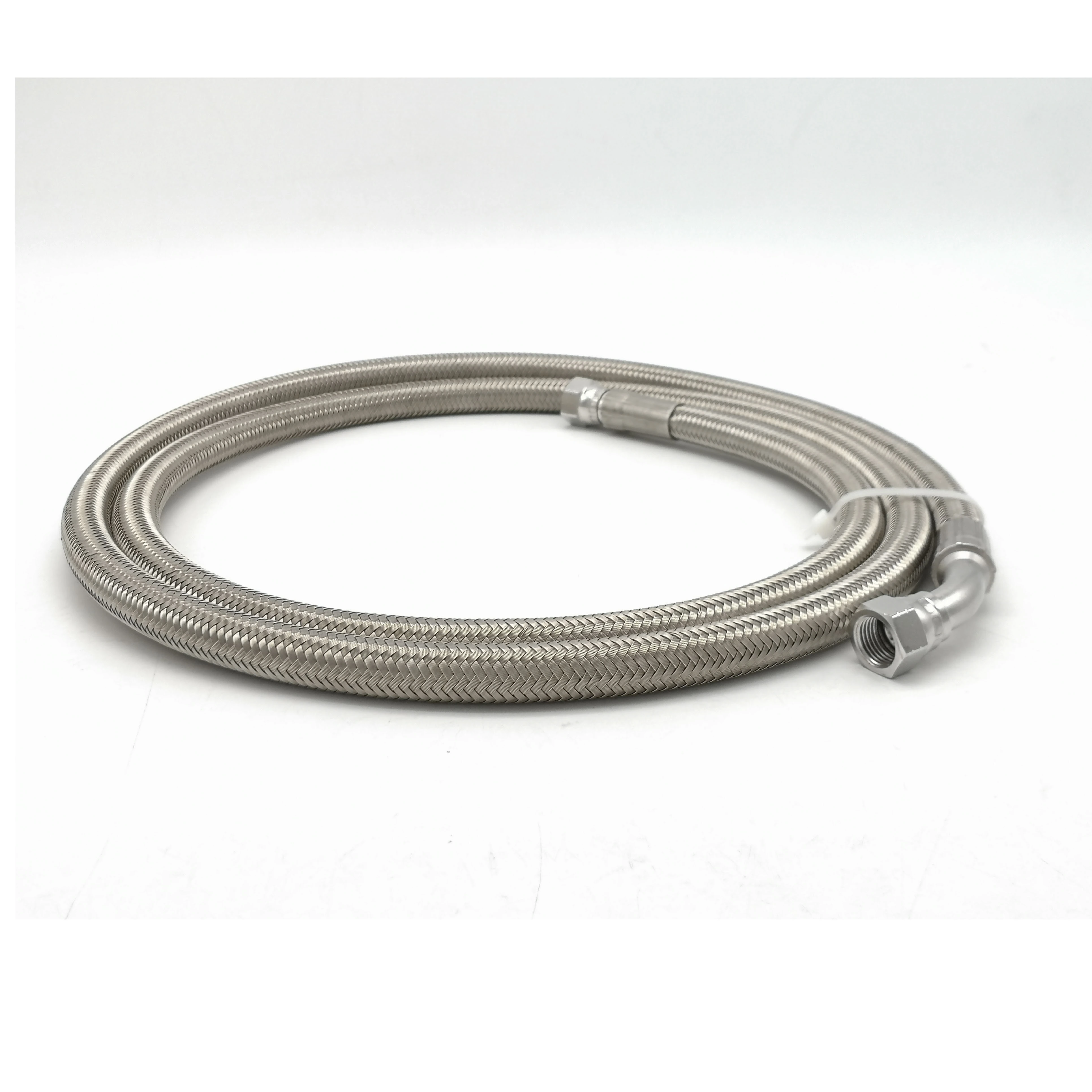 Paishun - 6AN (3/8) Stainless Steel Braided flexible PTFE Corrugated hose assembly PTFE Hose Assembly 1