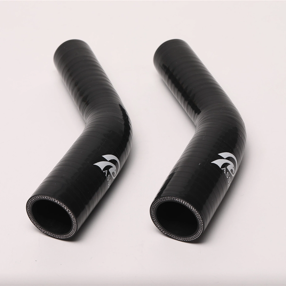 Paishun - High Temperature 1 Inch ID 3 Ply 4 mm Wall Reinforced Silicone Coupler 45 Degree Elbow Silicone Rubber hose 1