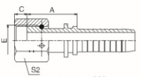Paishun - 3/8 ORFS FEMALE FLAT Face Other Hydraulic Hose Connector Fitting Parts (24211-T) Ferrule/ Fitting/ Coupler 11