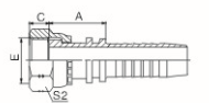 Paishun - 3/8 ORFS FEMALE FLAT Face Other Hydraulic Hose Connector Fitting Parts (24211-T) Ferrule/ Fitting/ Coupler 9
