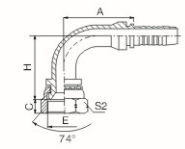 Paishun - 90 Degree JIC Female Ningbo Excavator The Hydraulic Hose Connector JIC 74 degree Cone Seal 8