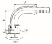 Paishun - 90 Degree JIC Female Ningbo Excavator The Hydraulic Hose Connector JIC 74 degree Cone Seal 9
