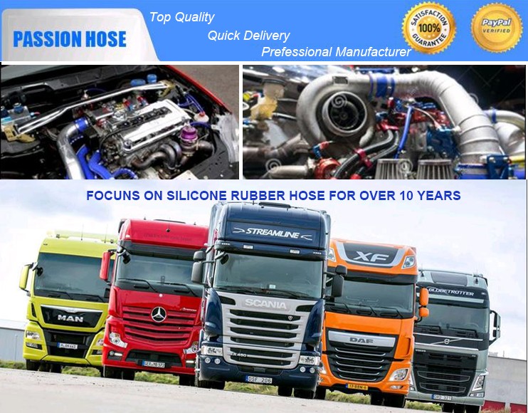Paishun - 3 Colorful 135 Degree Elbow 4-Ply Silicone Hose For Turbo/Intercooler/Intake Piping 135 Degree Elbow Hose 23