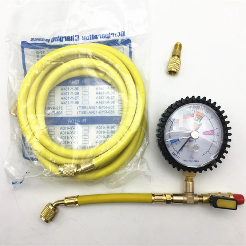 Paishun - High Pressure Rubber AC Charging Hose with Gauge Refrigerant Charging Hose 1