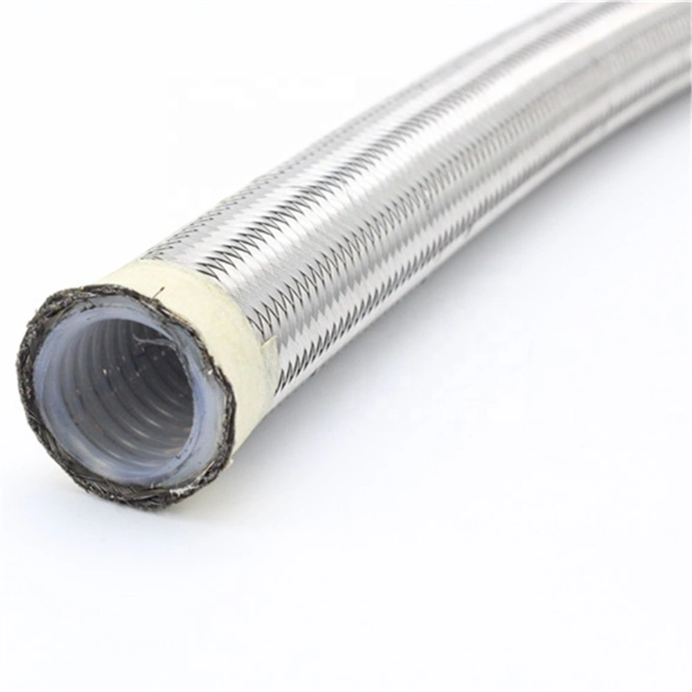 Paishun - Flexible 3/4'' Stainless Steel Braided Tube PTFE Corrugated Hose SS PTFE Convoluted Hose 1
