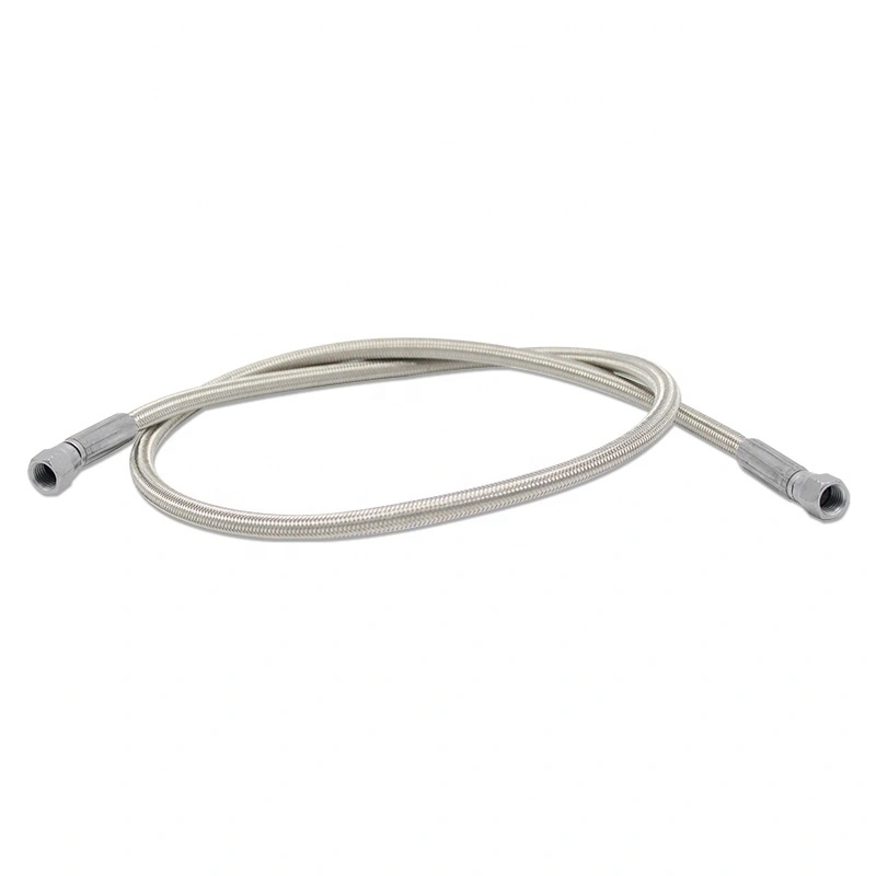 Paishun - 6mm SAE 100 R14 PTFE Pipe Tube with Stainless Steel Braided PTFE Hose Assembly 1
