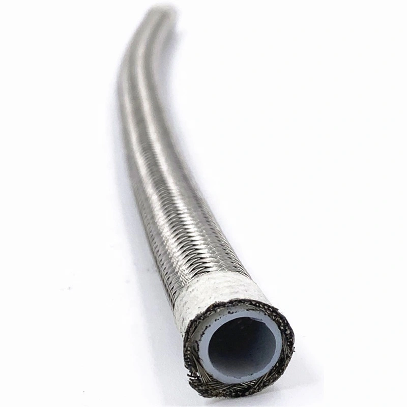 Paishun - High Temperature 6mm Flexible Stainless Steel Braided PTFE Hose for Oil SS PTFE Smooth Hose 1