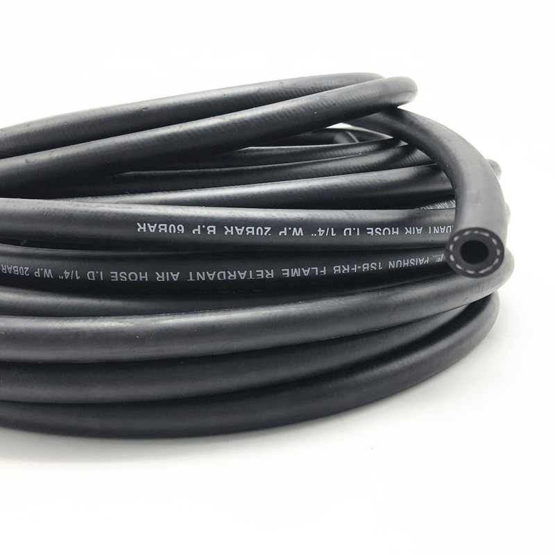 Paishun - 1/4 Inch Flexible Self-Extinguishing Fire Retardant Air Hose 300 PSI Rubber Air Water Hose 11