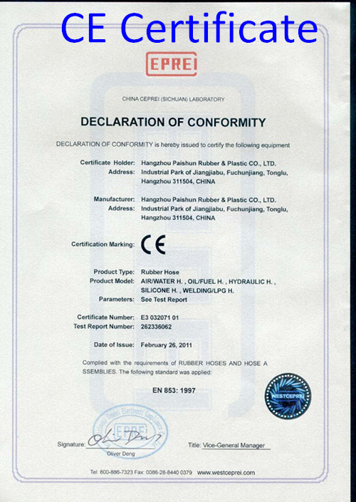 Paishun - DOT Certificate 1/8'' SAE J1401 Brake Hose Hydraulic Hose 12