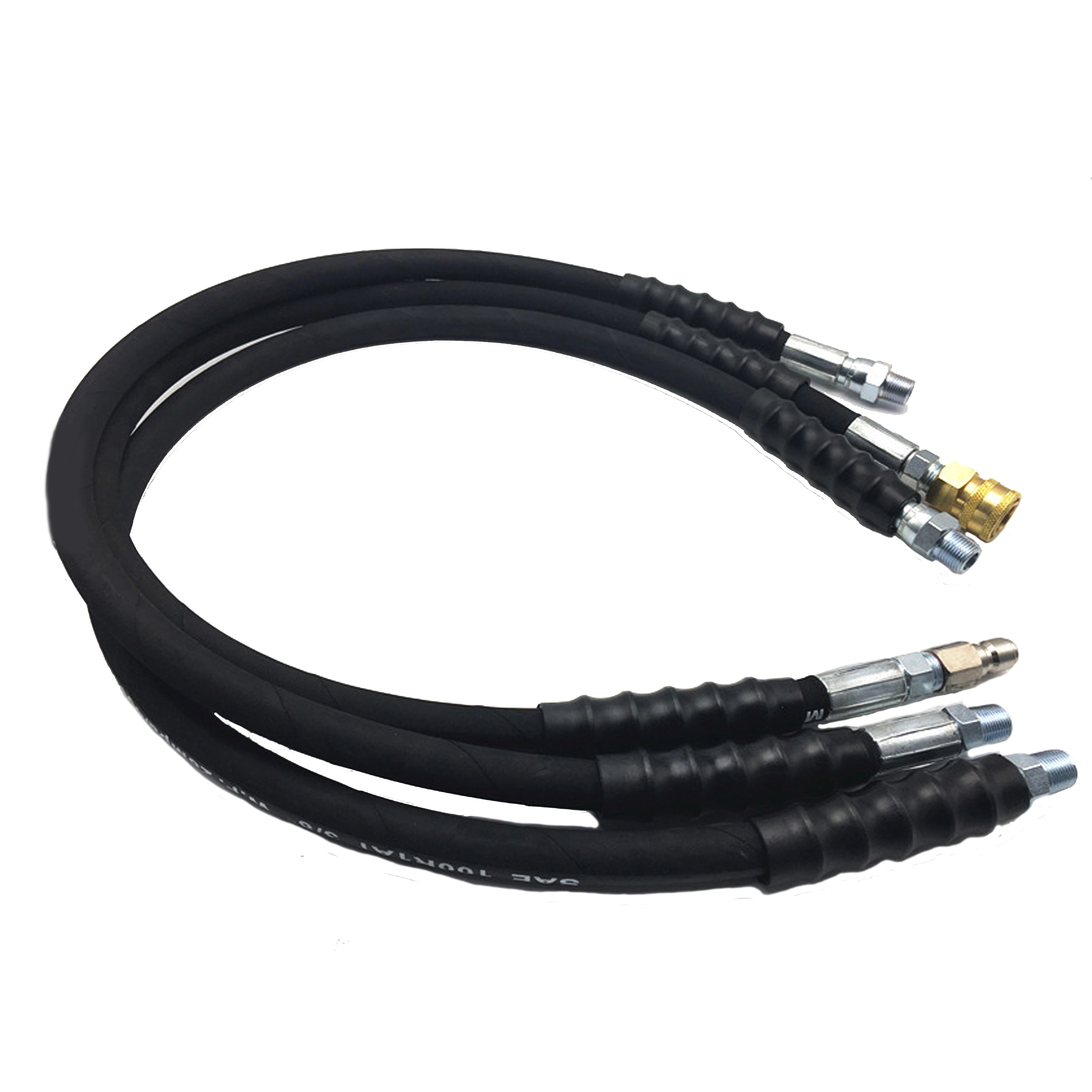 Manguera para hidrolavadora de alta presión Paishun de 1/4" a 3/8" de diámetro interior (hasta 6000 PSI) 1