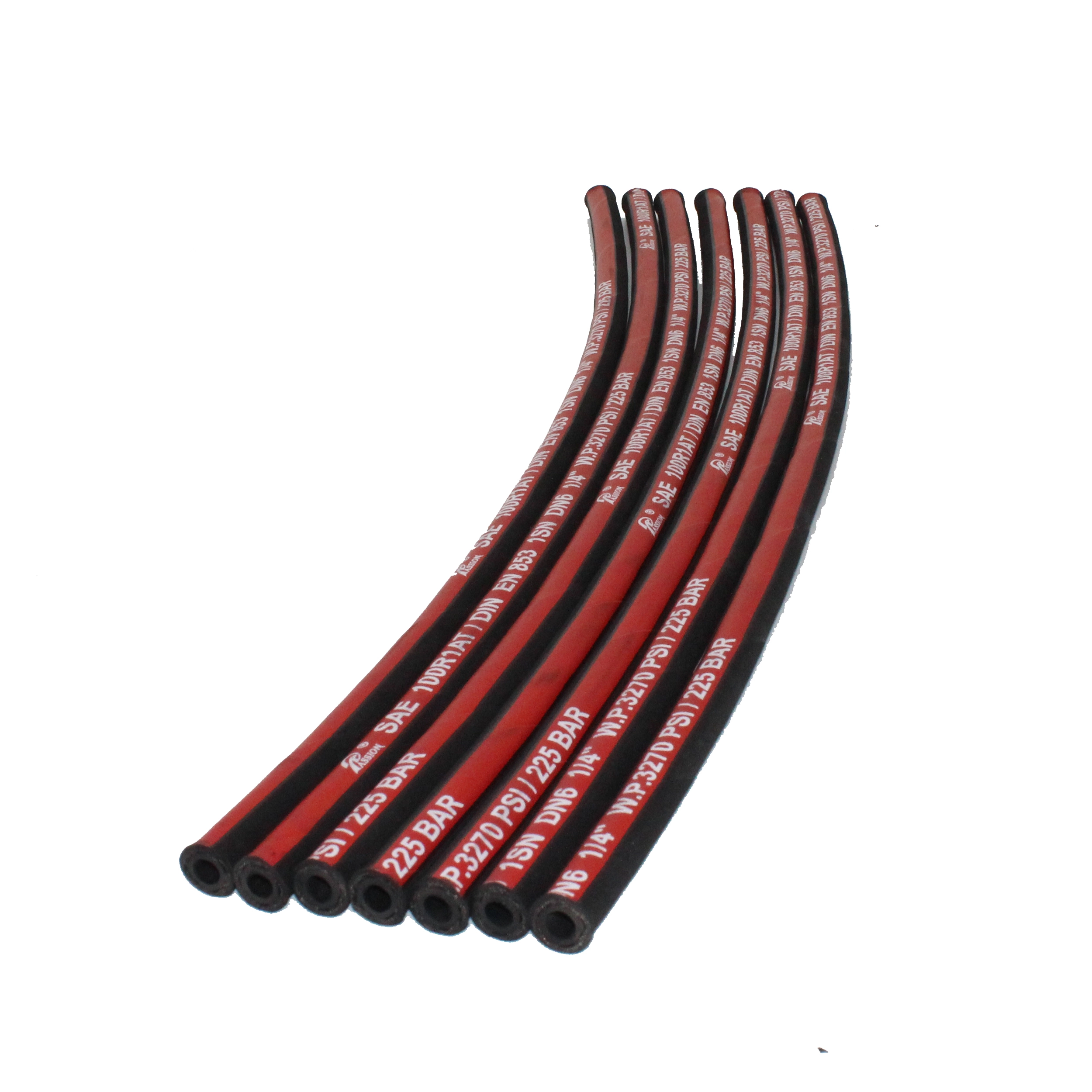 Paishun - One and Two Wire Braid R1 R2 1SN 2SN Excavator Hydraulic Rubber Hose SAE 100R2 / EN 853 2SN 1