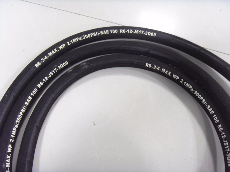 Paishun - Fiber Braid High Pressure Rubber Hydraulic Hose SAE100 R6 SAE 100R2 EN853 2SN 8