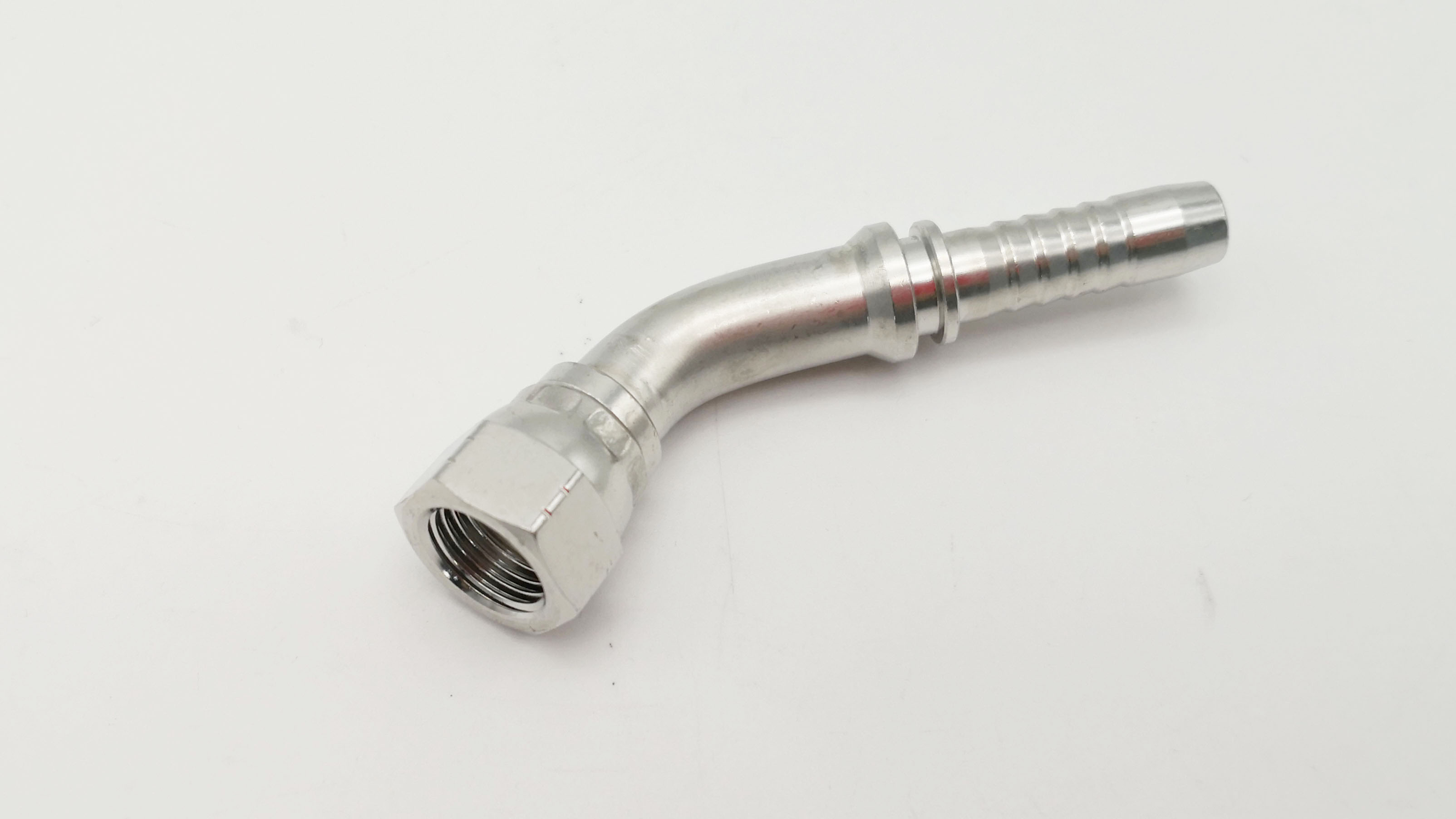 Paishun - High Pressure Hydraulic Oil Hose Pipe Fitting Crimped 3/8 Stainless JIC 74 degree Cone Seal 6
