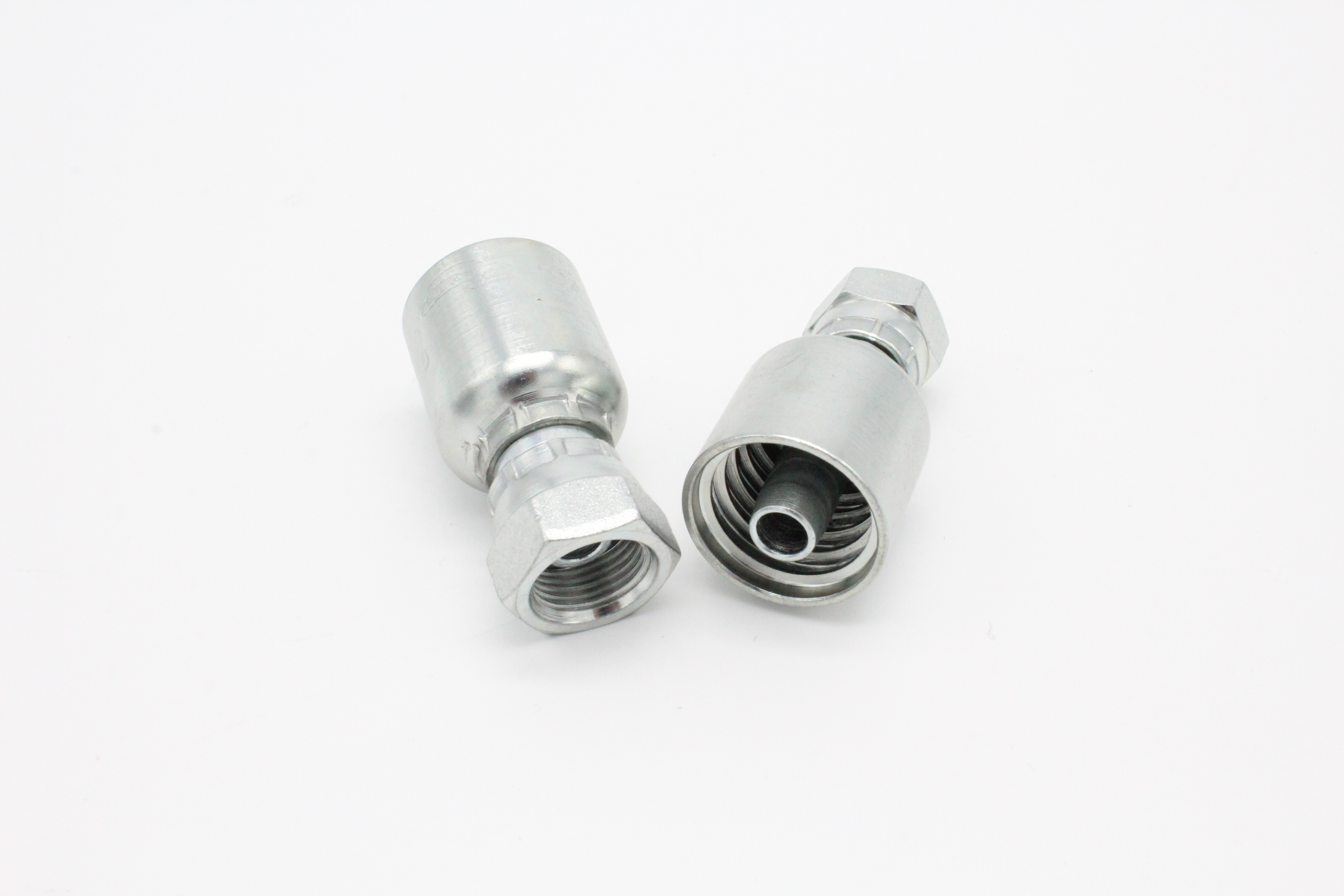 Paishun - Stainless Steel One Piece BSP Hydraulic Hose Pipe Compression Fittings BSP 60 degree Cone Seal 8