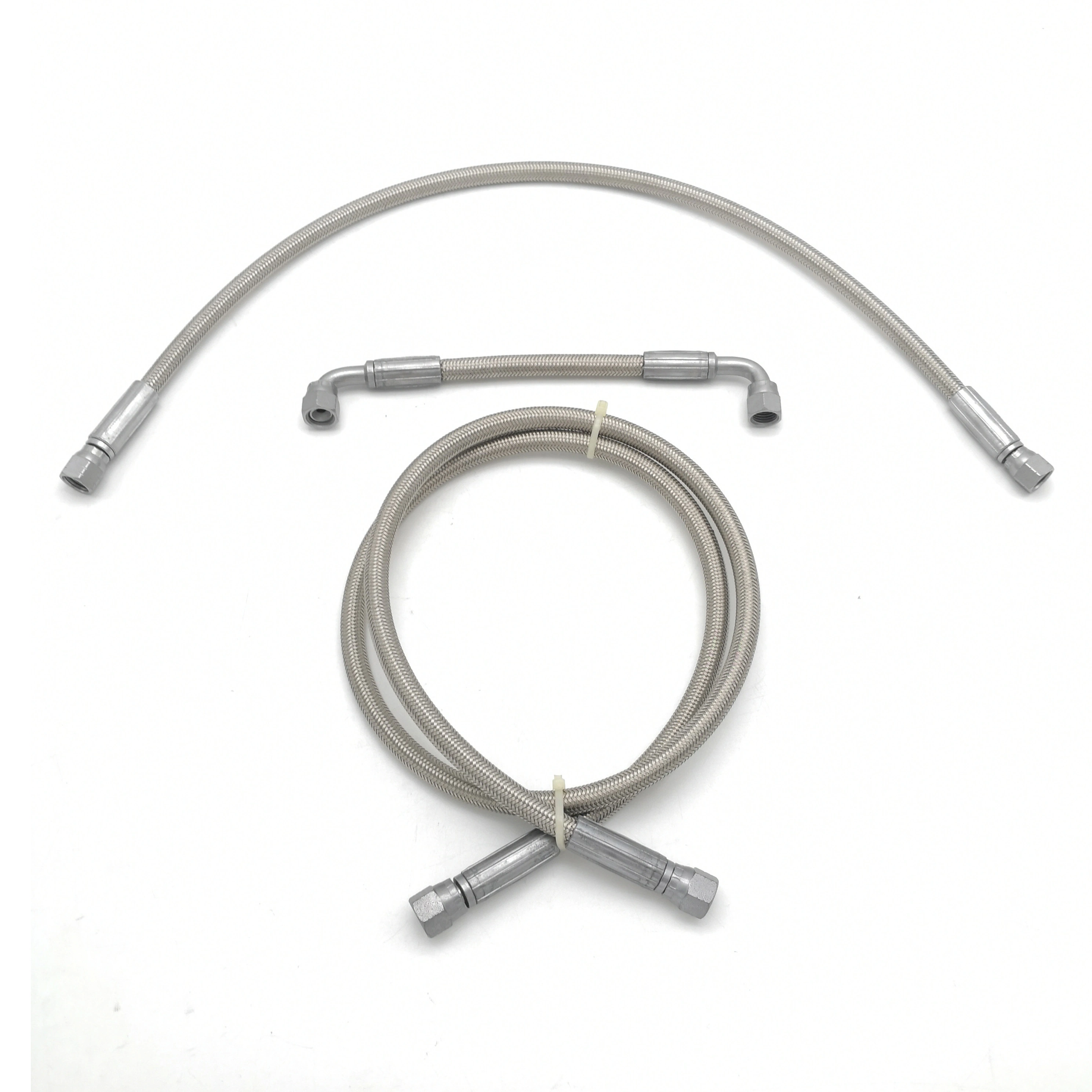 Paishun - 6AN High Pressure Flexible PTFE Stainless Steel Braided Hose with SS 304 Braided for Air Compressor PTFE Hose Assembly 1