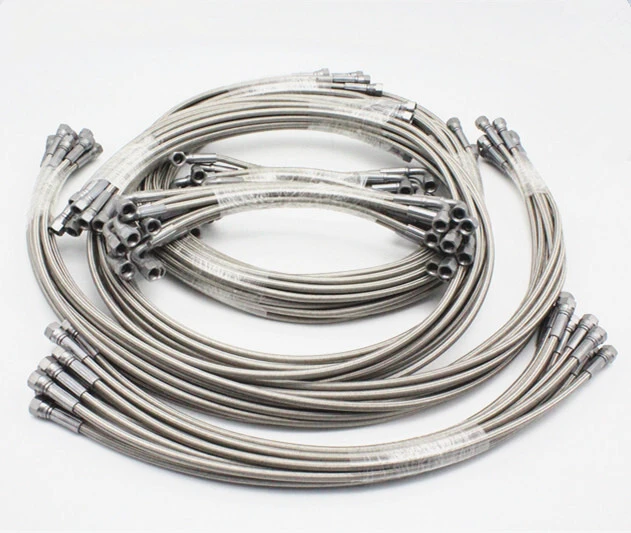 Paishun - 1/4 Stainless Braided PTFE Hose 304 JIC PTFE Hose Assembly 1