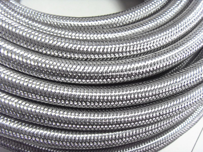 Paishun - 1/4 Stainless Braided PTFE Hose 304 JIC PTFE Hose Assembly 10