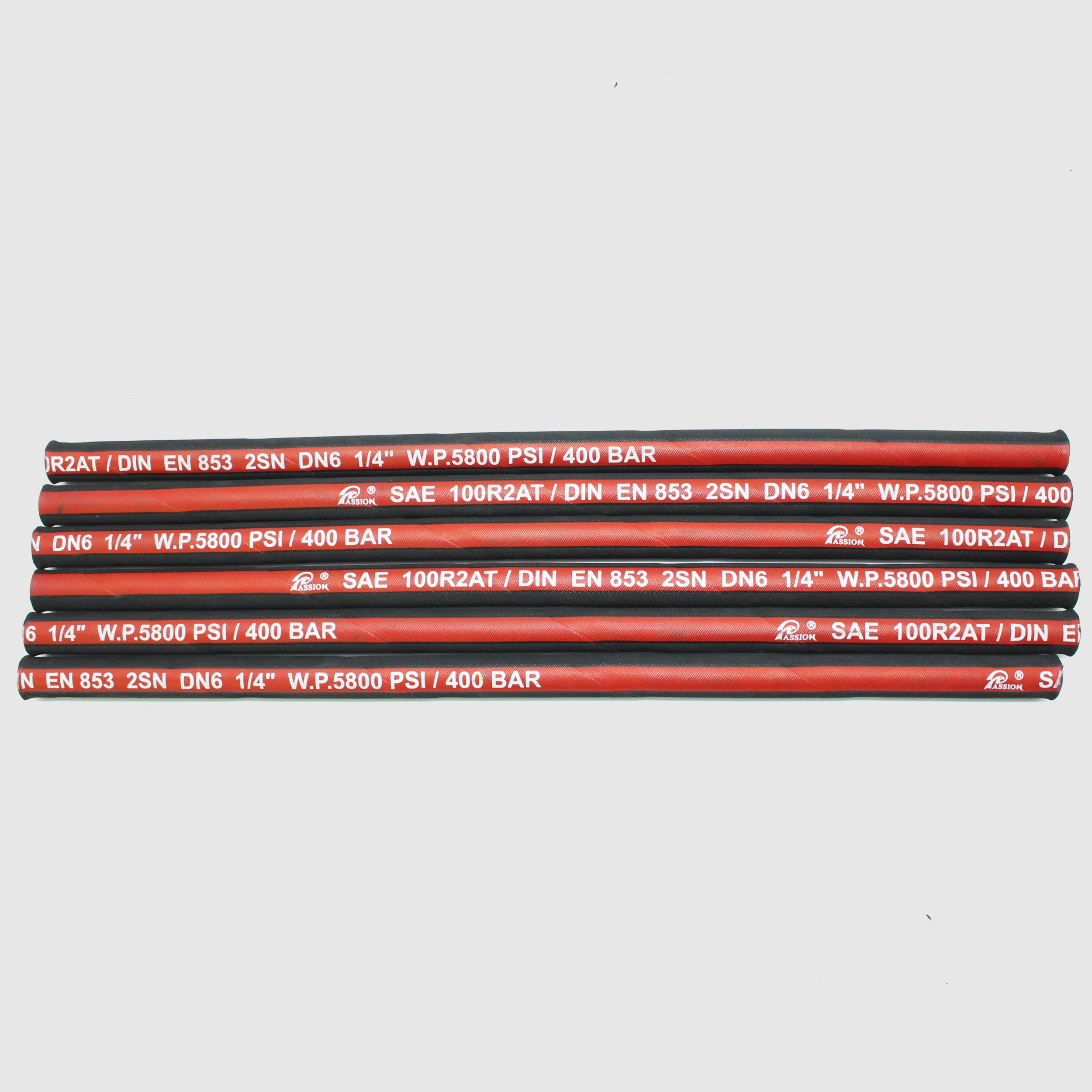 PASSIONHOSE - High Pressure Steel Wire Braided/Spiraled Hydraulic Rubber Hose and Hose Assembly SAE 100R2 EN853 2SN 1