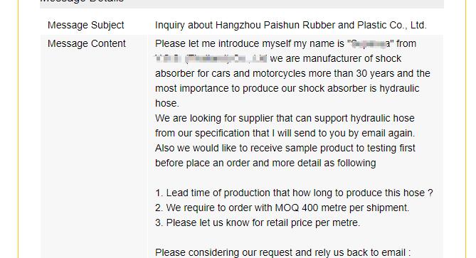 Customized PTFE Hose 1