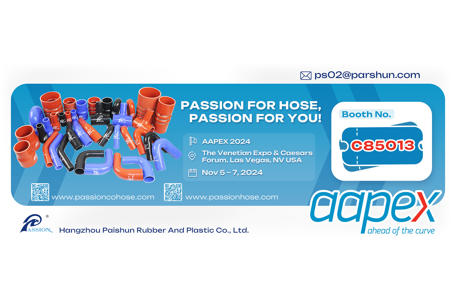 Solve Your Automotive Hose Problems! At AAPEX 2024, PASSION Products Can Meet All Your Needs! 1