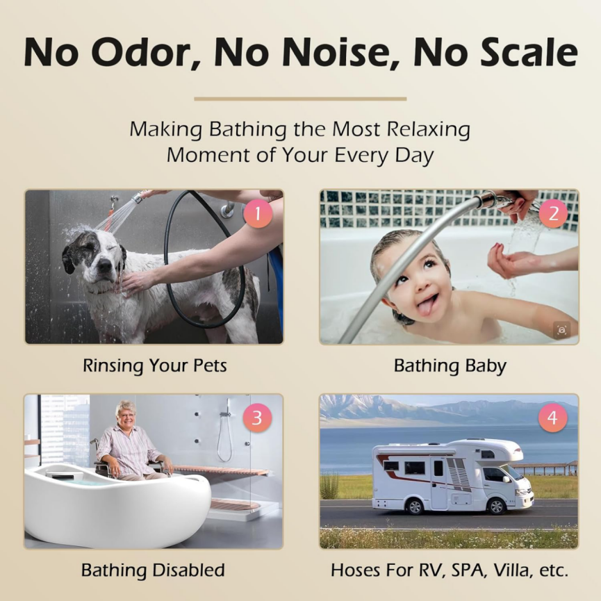 Do You Wanna Explore A Supreme Bathing Experience with SRT Super-Flexible Silicone Shower Hose? 4