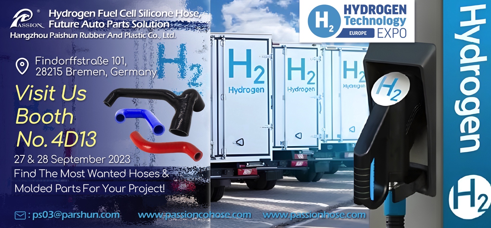 HYDROGEN TECHNOLOGY EUROPE EXPO 2023 INVITE---PASSIONHOSE 1