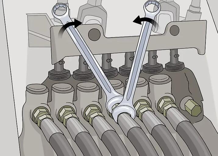 วิธีการเปลี่ยนสายไฮดรอลิก 6