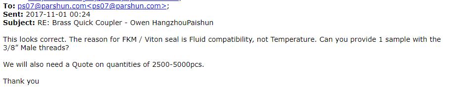 Customized Brass Quick Coupler Mould Type 2