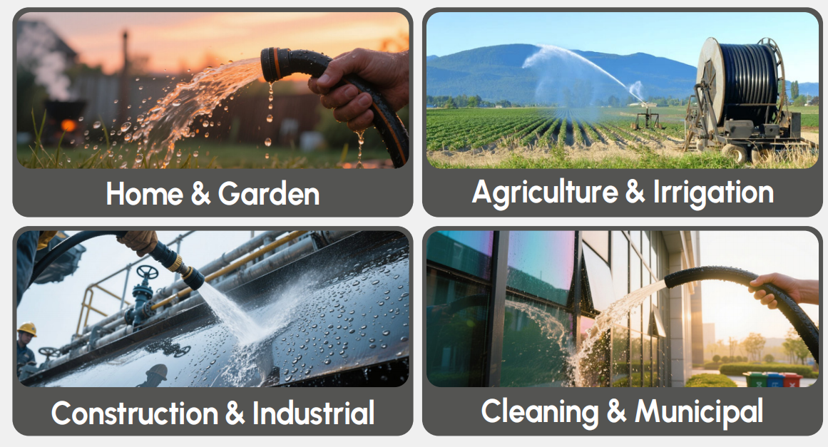 Гибридный садовый шланг на заказ, 1/2 дюйма x 50 футов, легкий всепогодный шланг для воды, прочный и гибкий | PASSIONHOSE 19