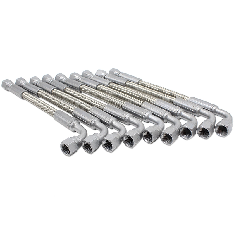 Kemisk resistens Högtrycks rostfritt ståltråd Flätad PTFE-slang Tillverkare 1