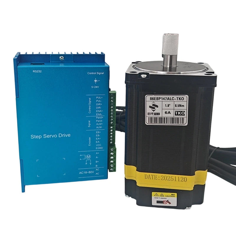Closed-Loop Stepper Motor + Driver Set - 86 Flange 8.5N·m 143mm Body Length Model 86EEP147ALC/ZMD-2HA865 1