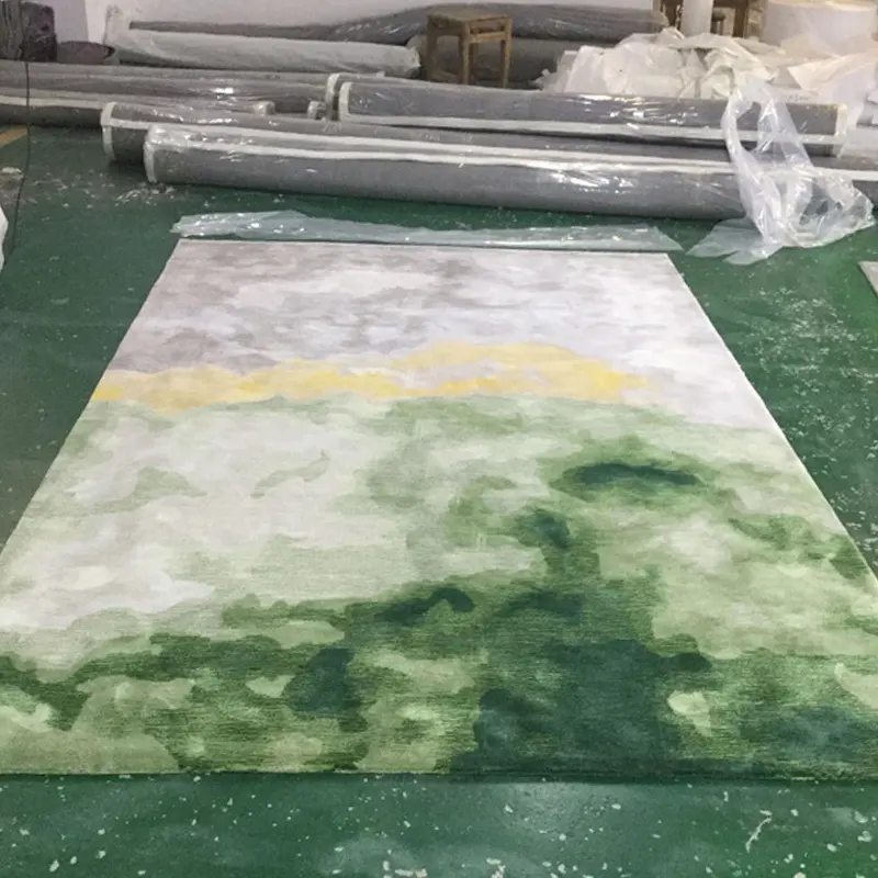 Alfombras y tapetes de diseño para sala de estar, alfombras de lana grandes tejidas a mano de fábrica, alfombra para dormitorio 1