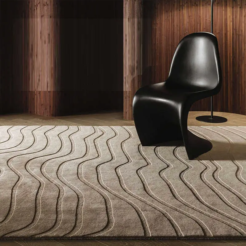 Alfombra de lujo de diseño, tejida a mano, para sala de estar, hecha a mano en fábrica, alfombras grandes de lana para dormitorio. 1