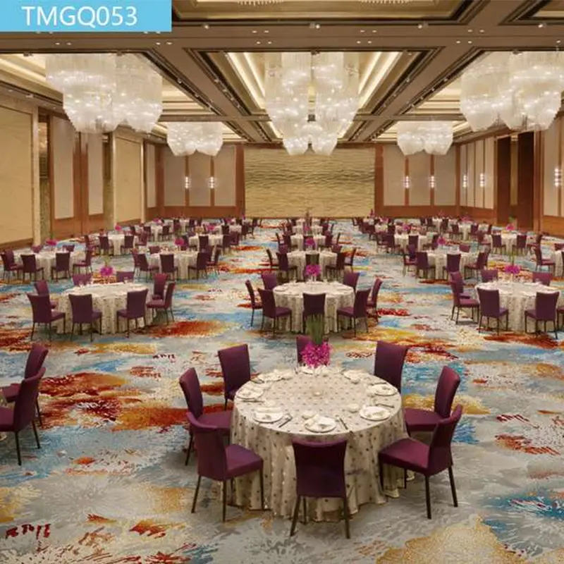 Alfombra de lujo para salones de banquetes de hotel, duradera y resistente a las manchas para eventos. 1