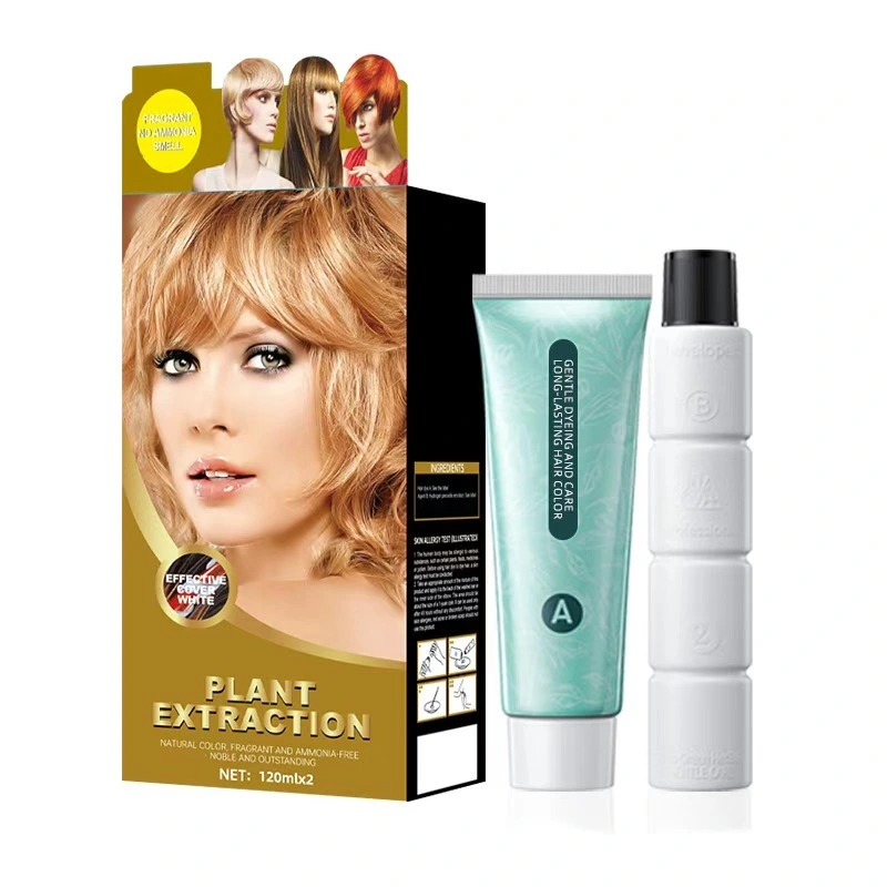 Plant-Based Dual-Pack Hair Color Kit No Bleach Needed, Covers Grays, 12 Trendy Shades 1