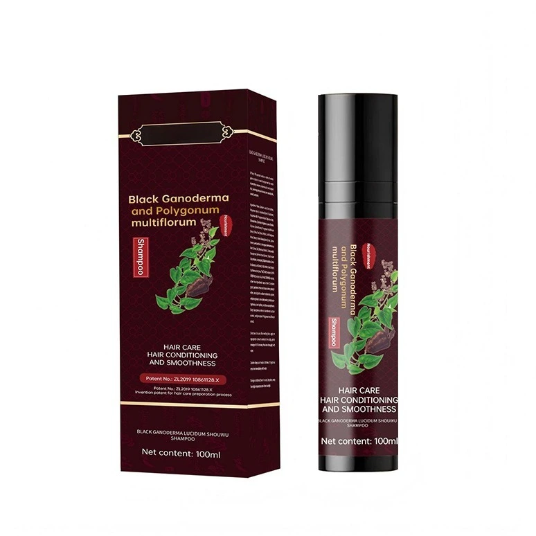 OEM Black Ganoderma & He Shou Wu Shampoo Restores Dark Hair Naturally 1