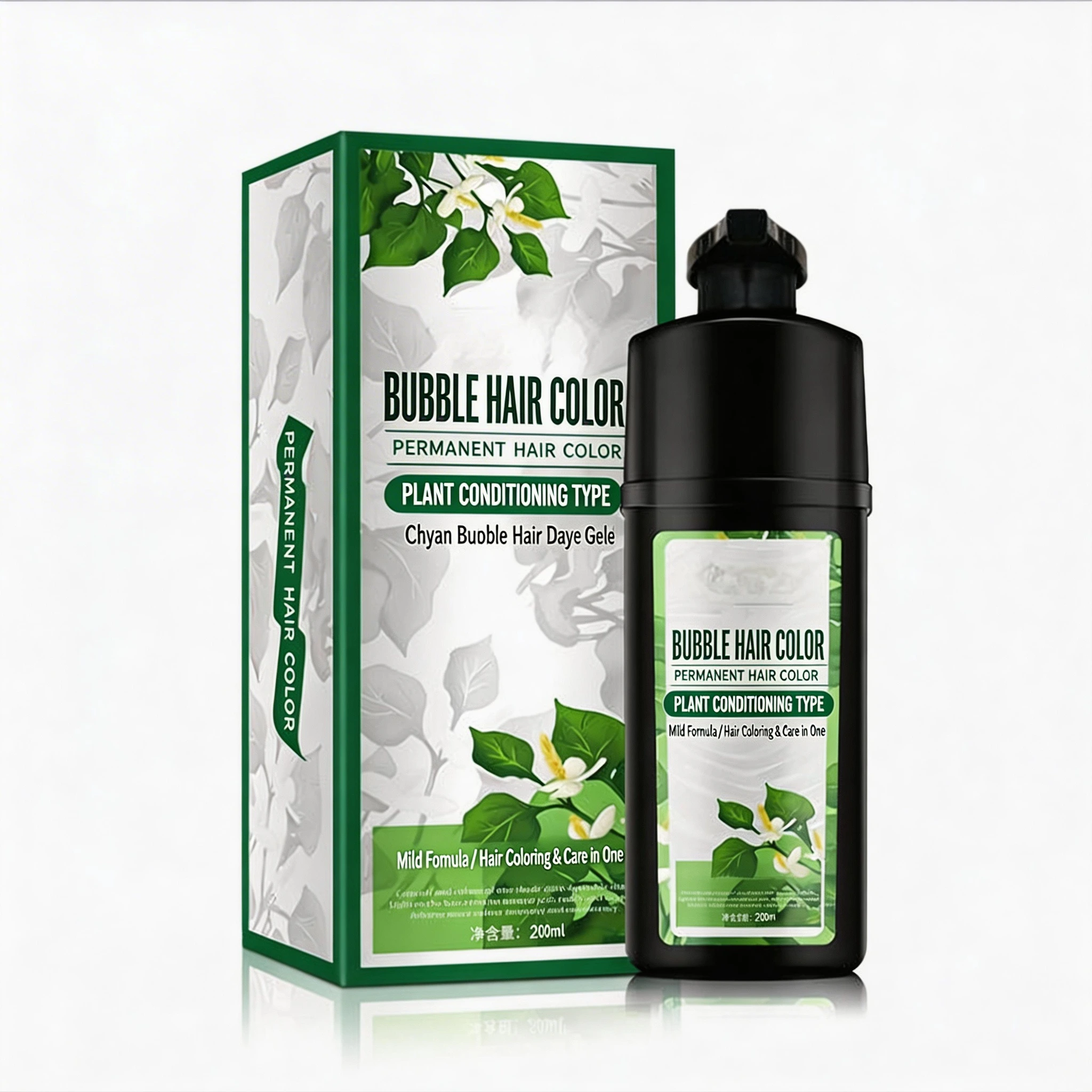Tintura capilar em espuma à base de plantas – uma tintura suave e de longa duração. 1