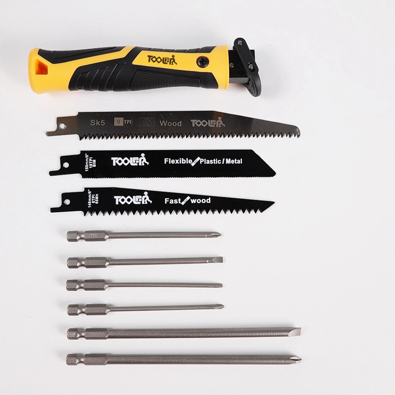 10 in 1 saw with screwdrive set and Saw Blade Set in Compact Plastic Case TL09Z 1