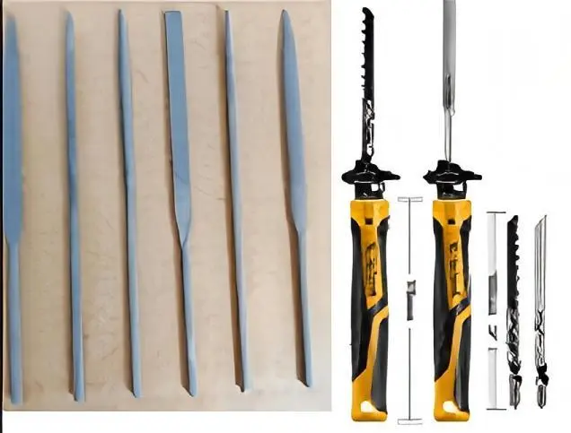 8-in-1 Multi-Function Saw & File Set with Quick-Release Handle TLFL2403B 1