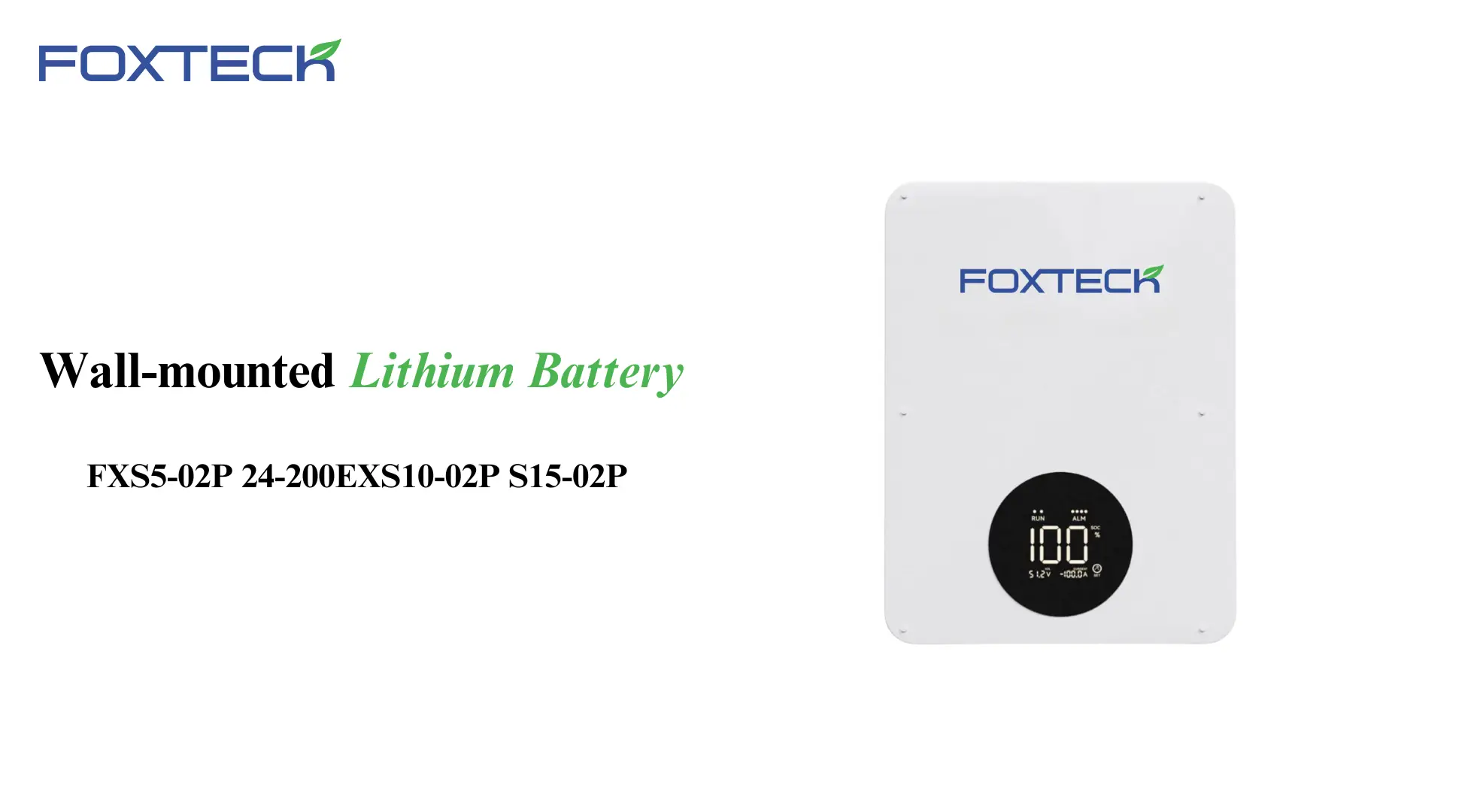 Baterias de lítio para montagem em parede com energia solar da Foxtech 3