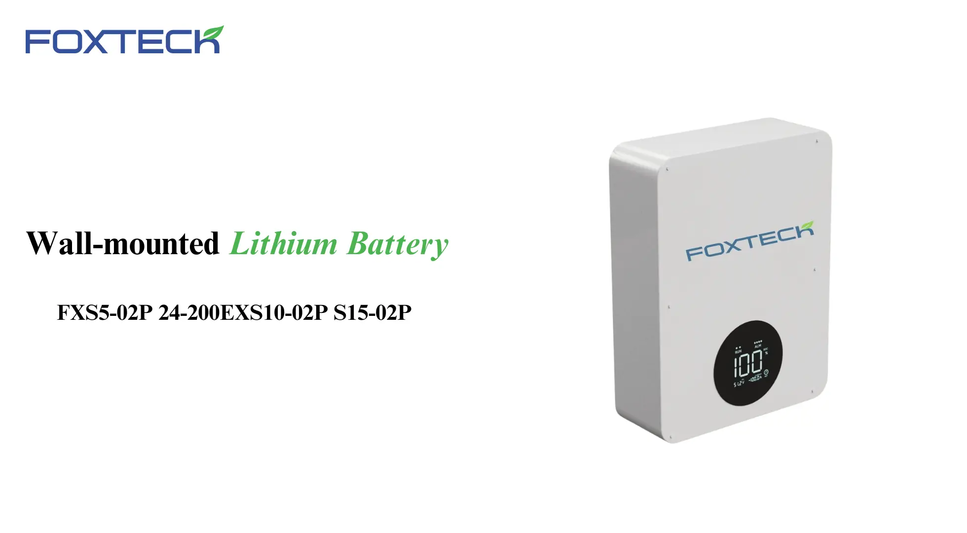 Baterias de lítio para montagem em parede com energia solar da Foxtech 2