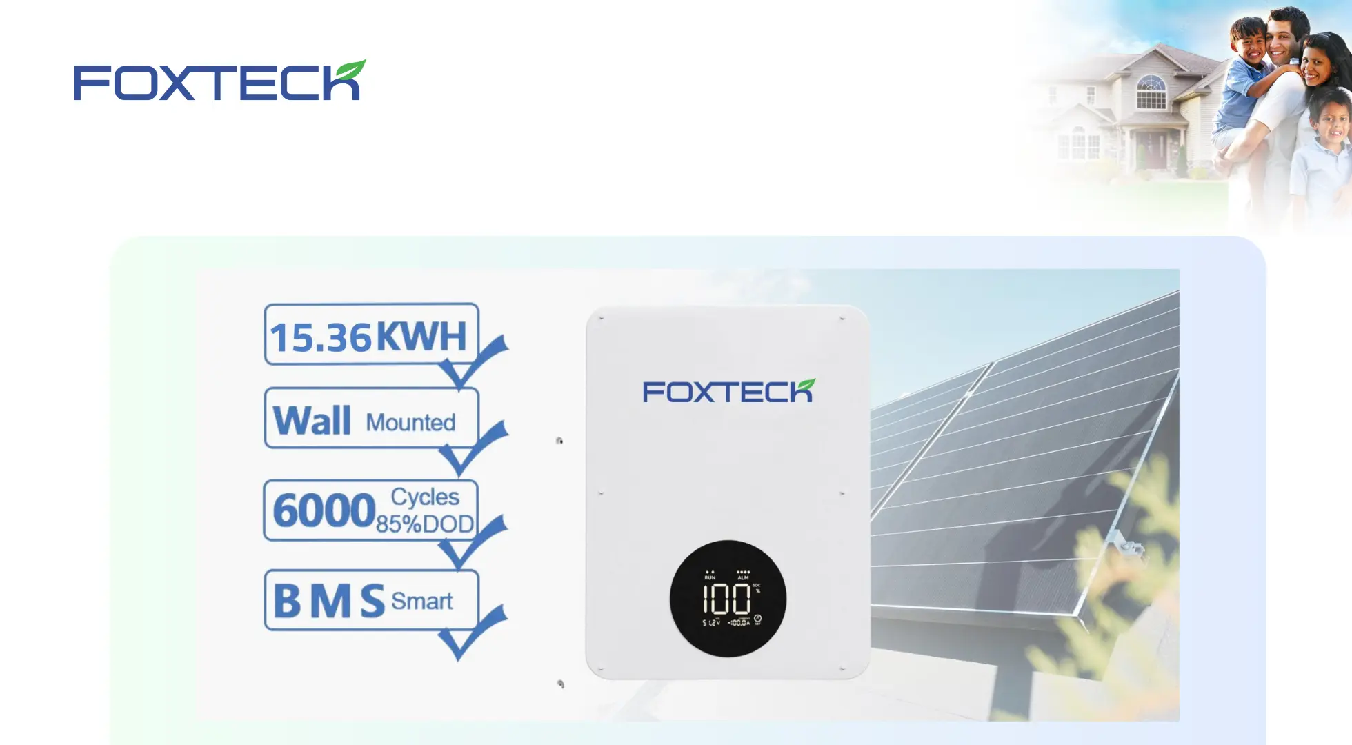 Настенная литиевая батарея Foxtech Solar 15 кВт⋅ч — надежное решение для электропитания. 2