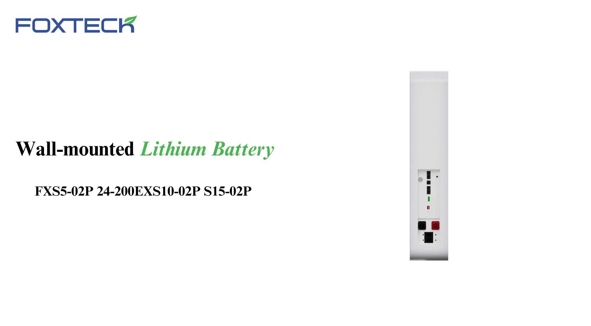 Foxtech Wall Mounted 15KWH 51.2V 300Ah Power Wall Battery 6000+ Cycles Lithium-ion Battery Para sa Sambahayan 3
