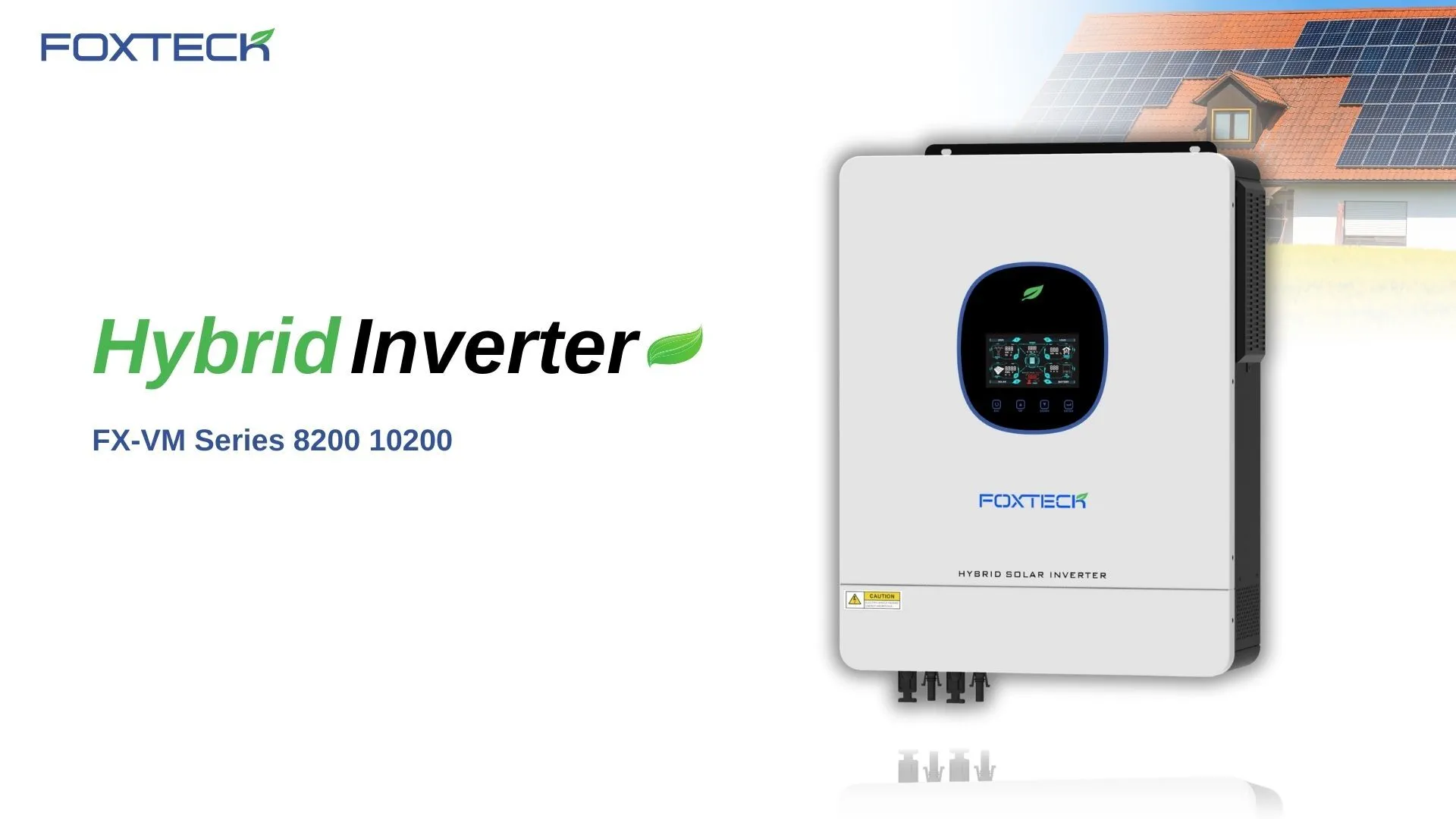 Foxtech 8.2/10.2kw On/Off Grid Hybrid Solar Inverter Pure Sine Wine Single Phase DC to 220/230/240Vac Built-in MPPT 1