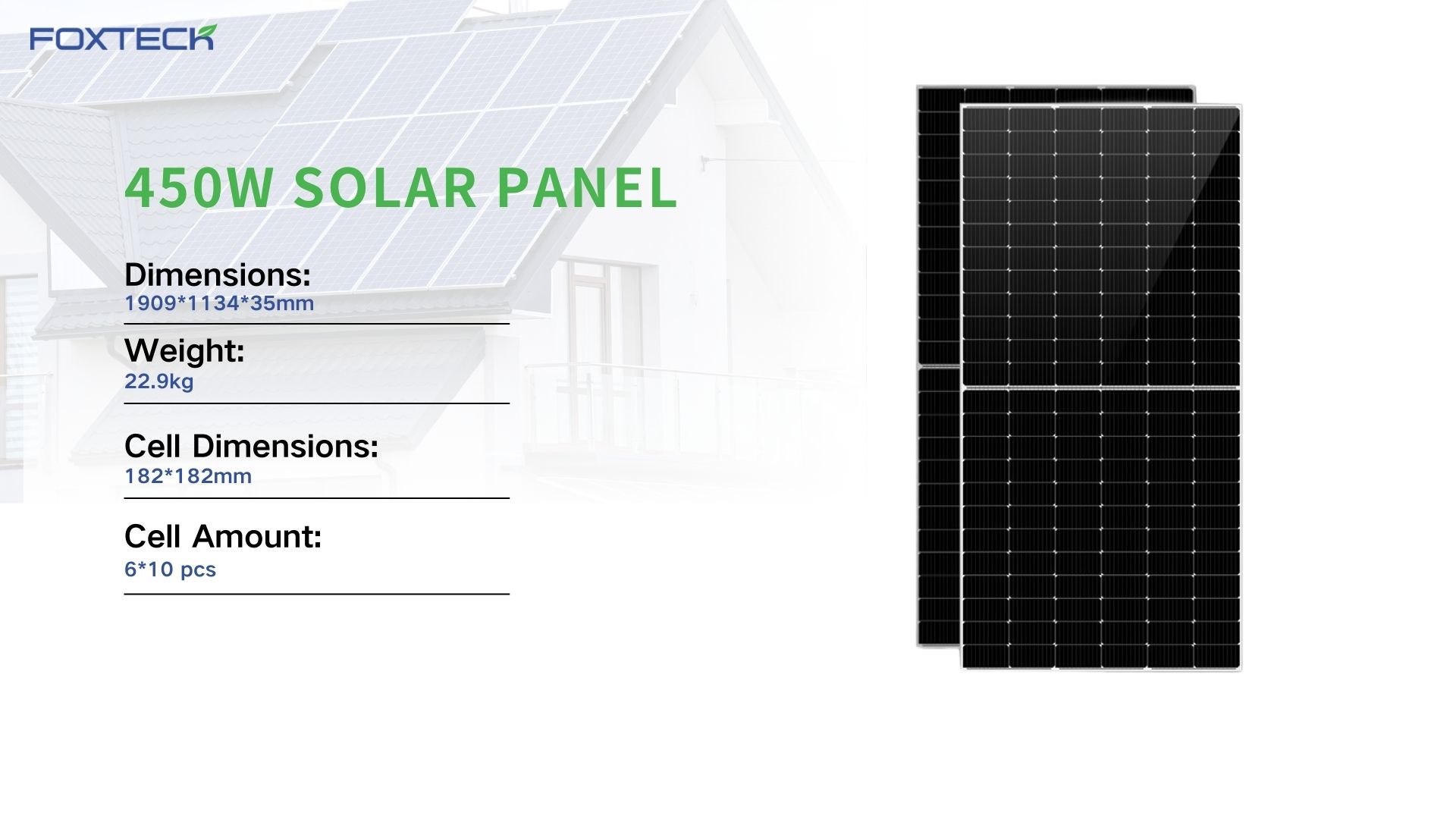 Foxtech 3kw Off Grid Solar System One-Stop Solution Energy Supply PV System para sa Bahay 3