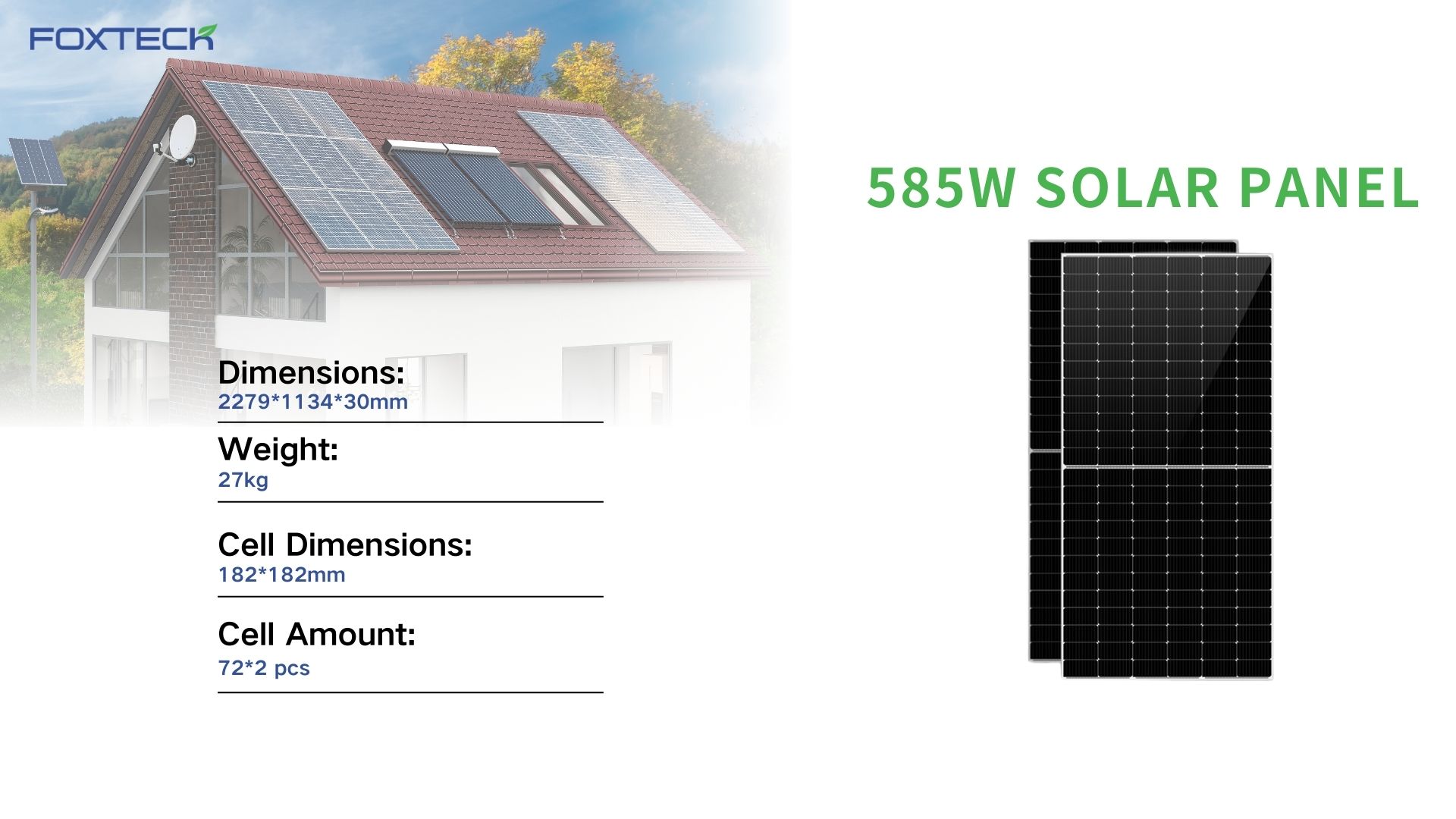 Pabrika ng Produktong Solar ng Foxtech 17.55kw PV Solutions para sa Ecuador Brazil Colombia 120V OFF Grid System 3